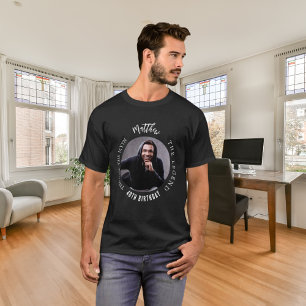 Svart, vit fotoman myth legend från födelsedagen t shirt