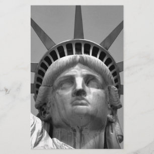 Svart & Vit Frihetsgudinnan New York Brevpapper