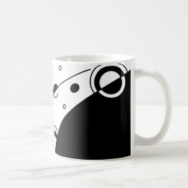 Svart & Vit Geometrisk Abstrakt Konst Kaffemugg