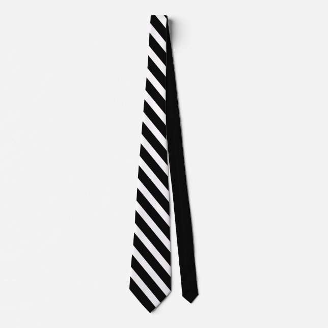 Svart vit geometrisk diagonal Rand Solid Black Slips (Framsida)
