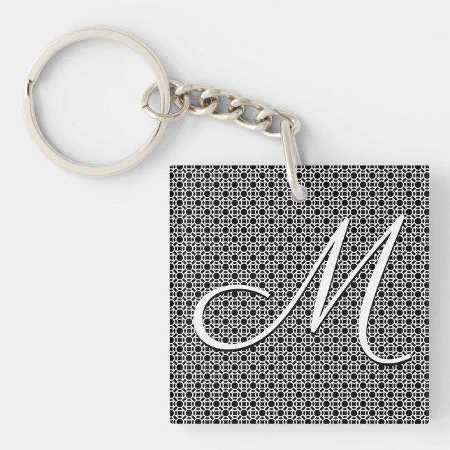 Svart & vit geometrisk initialmonogram (Framsidan)