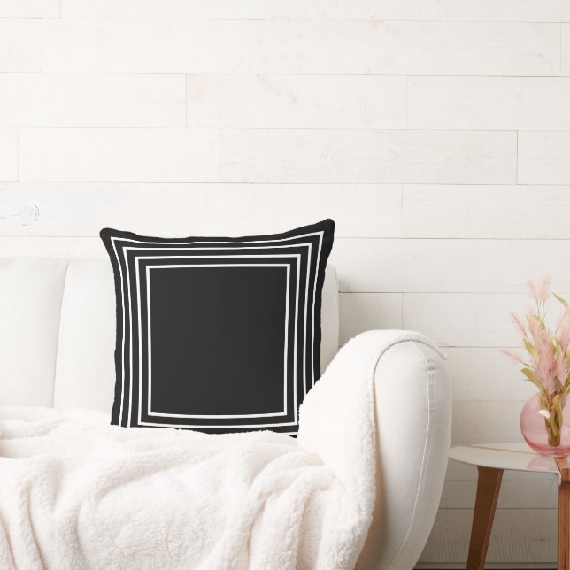 Svart & Vit Geometrisk  Kudde (Soffa)