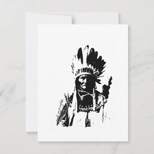 Svart & Vit Geronimo-inbjudan Inbjudningar (Framsida)