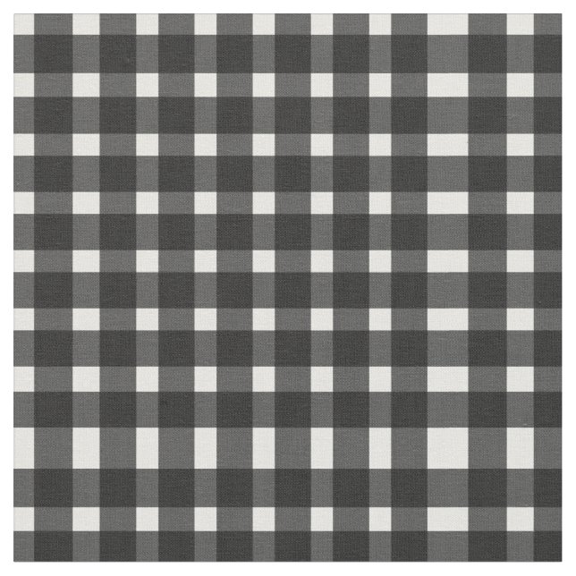Svart Vit Gingham Mönster  Tyg (Närbild)