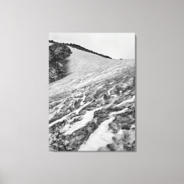 Svart-vit glaciär Sträckt Canvastryck