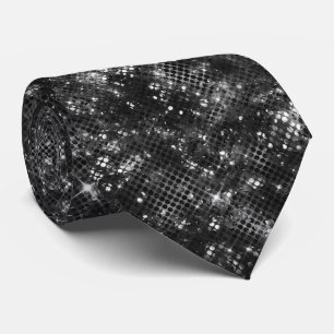 Svart Vit Glitter Blank Shine Glam Disco Slips