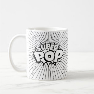 Svart & Vit GÖR DET SJÄLV SUPER POP Serietidning P Kaffemugg