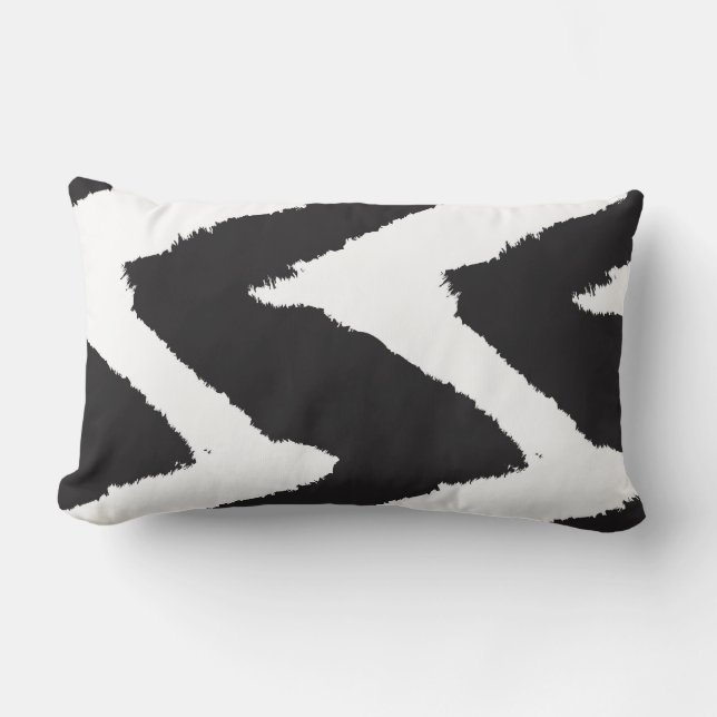 Svart-vit grafik  lumbarkudde (Framsida)