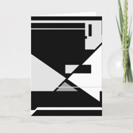 Svart, vit Grått-Abstrakt, MCM-design Kort