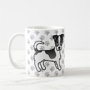 Svart & Vit Grovhårig Jack Russell Terrier Hund Kaffemugg