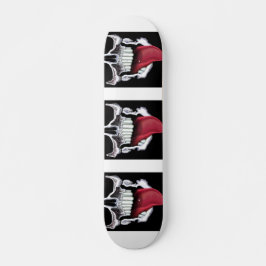 Svart Vit Grunge Döskallar Röd Tunga Mini Skateboard Bräda 18,5 Cm
