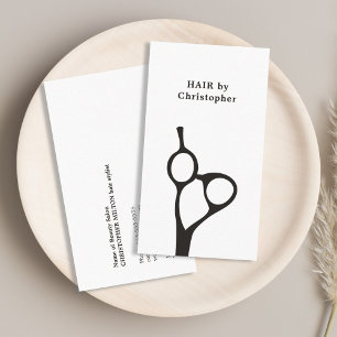 Svart vit hårslista med minimalistisk Elegant Visitkort