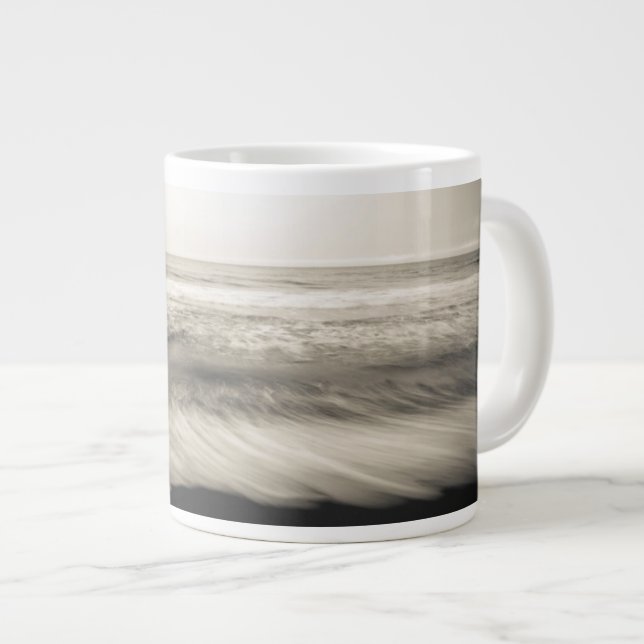 Svart-vit havsutsikt, Hawaii Jumbo Mugg (Framsida höger)