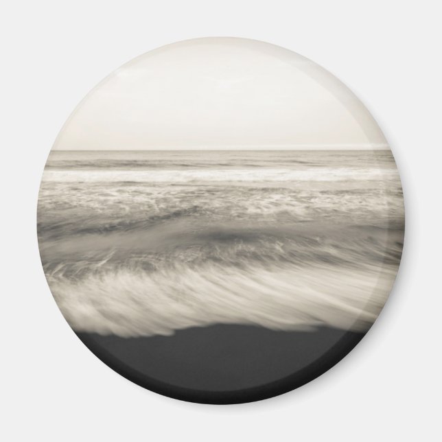 Svart-vit havsutsikt, Hawaii Magnet (Framsidan)