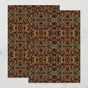 Svart-vit Henna Tapet – Paisley Blommig Konst Spara Datumet