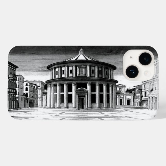 Svart vit IDEAL CITY Renaissance Architecture (Baksida (horisontell))