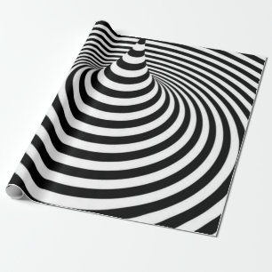 Svart-vit illusion presentpapper