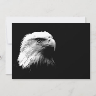 Svart & Vit Inbjudan med Amerikansk Vitörn