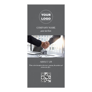 Svart & Vit inteckning / Försäkring Rack Card Reklamkort