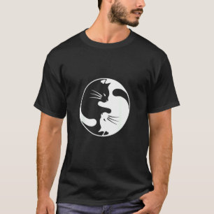 Svart Vit Katt Yin Och Yang För Kvinnor Och Pappa T Shirt