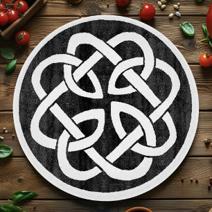 Svart Vit Keltisk Knutmönster Cirkel Symbol