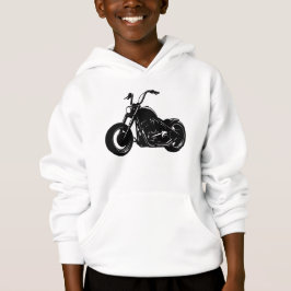 Svart-vit klassisk cruiser-motorcykel vektor konst t shirt
