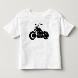 Svart-vit klassisk cruiser-motorcykel vektor konst t shirt