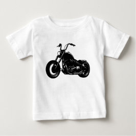 Svart-vit klassisk cruiser-motorcykel vektor konst t shirt