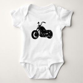 Svart-vit klassisk cruiser-motorcykel vektor konst t shirt