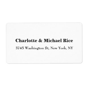 Svart Vit Klassisk Fet Text Elegant Familj Fraktsedel