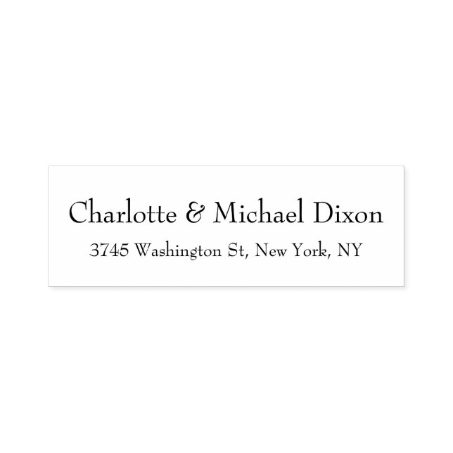 Svart Vit Klassisk Stilig Elegant Familj Självfärgande Stämpel (Design)