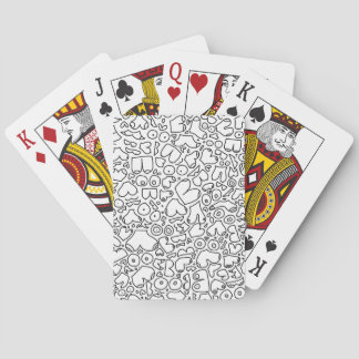 svart-vit klotter casinokort