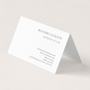Svart Vit Konsult Advokat Modern Minimalistisk Visitkort