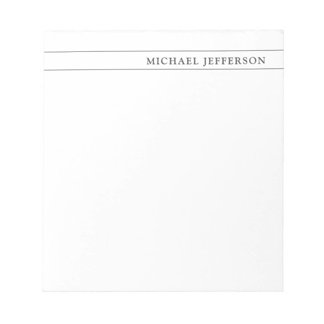 Svart Vit Konsult Jurist Yrke Anteckningsblock (Framsida)