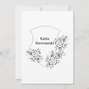 Svart & Vit Krestexamen Annonsering Inbjudningar