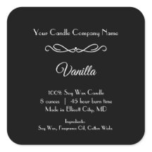 Svart vit ljus - etikett med blomning Swirl-minima