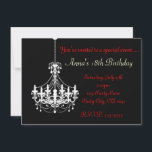 Svart & Vit Ljuskrona Elegant Festinladning Inbjudningar<br><div class="desc">Svart & Vit Ljuskrona Elegant Festinladning. Perfekt för alla speciella tillfällen.</div>