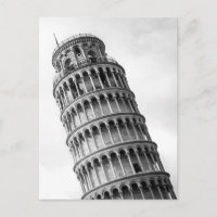Svart & Vit lutande torn i Pisa Italien