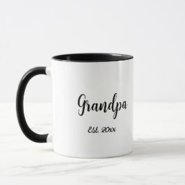 Svart Vit Mamma Grundad År Ny Farfar Present Mugg