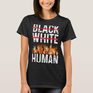 Svart Vit Mänsklig Jämlikhet Appare Svart Historis T Shirt