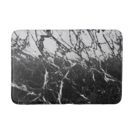 Svart & Vit Marmor Modern Glamour Trendig Badrumsmatta