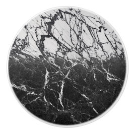 Svart & Vit Marmor Modern Glamour Trendig Knopp