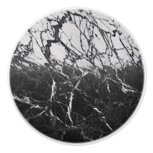 Svart & Vit Marmor Modern Glamour Trendig Knopp