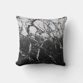 Svart & Vit Marmor Modern Glamour Trendig Kudde