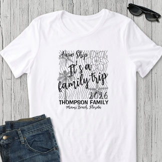 Svart & Vit Matchande Familjesemester T Shirt