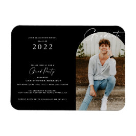 Svart/vit - minimal inbjudan till Photo Studenten Magnet