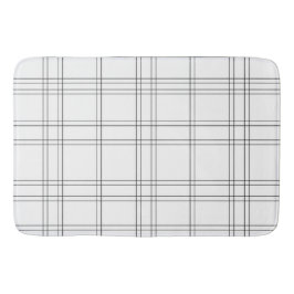 Svart & Vit Minimal Modern Rutig Ren Mönster Badrumsmatta