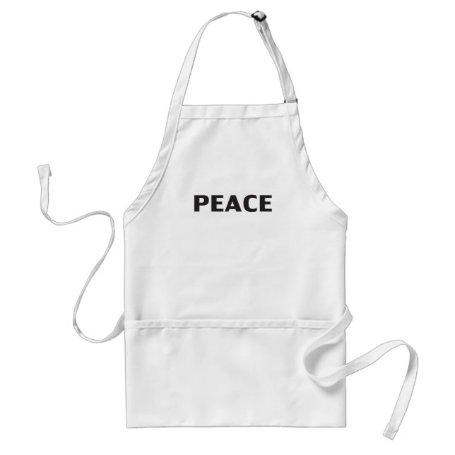 Svart, vit minimalist, modern enkel förkläde (Framsidan)