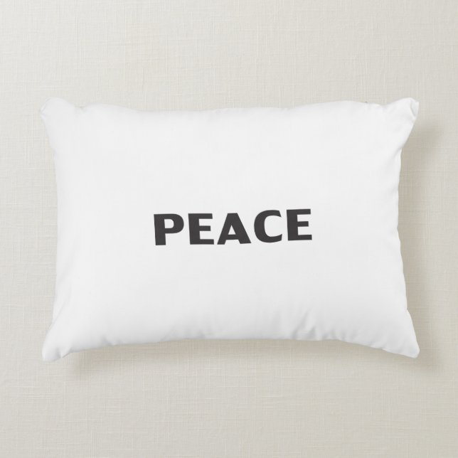 Svart, vit minimalist, modern prydnadskudde (Framsidan)