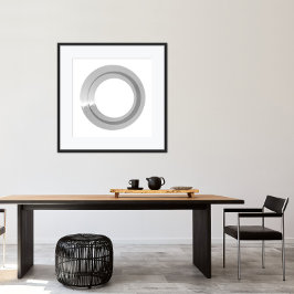 Svart & Vit Minimalistisk Modern Konsttryck Poster